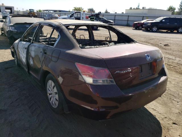 1HGCP2F34AA007097 - 2010 HONDA ACCORD LX BURN photo 3