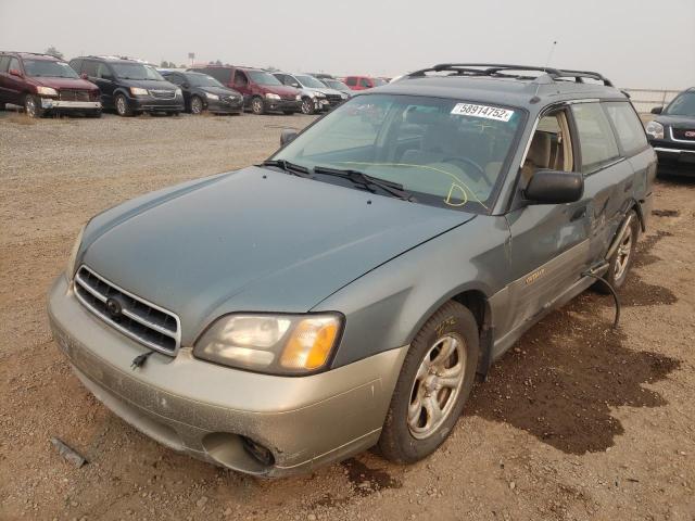 4S3BH665116636559 - 2001 SUBARU LEGACY OUTBACK TEAL photo 2