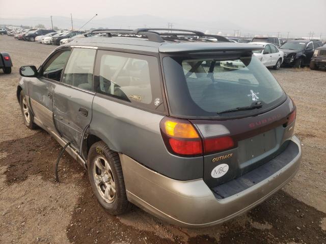 4S3BH665116636559 - 2001 SUBARU LEGACY OUTBACK TEAL photo 3