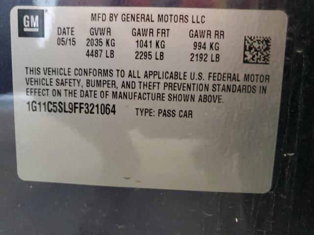 1G11C5SL9FF321064 - 2015 CHEVROLET MALIBU 1LT 蓝色 照片 13