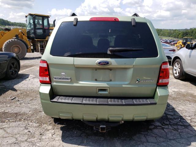 1FMCU5K37AKA62163 - 2010 FORD ESCAPE HYBRID GREEN photo 6