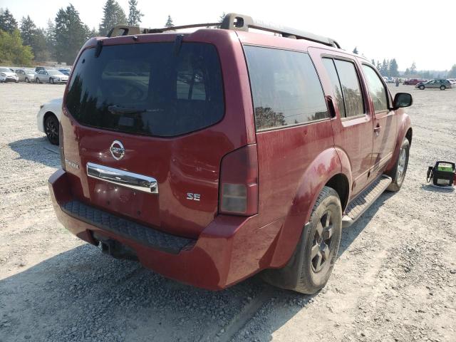 5N1AR18U95C738596 - 2005 NISSAN PATHFINDER LE წითელი ფოტო 4