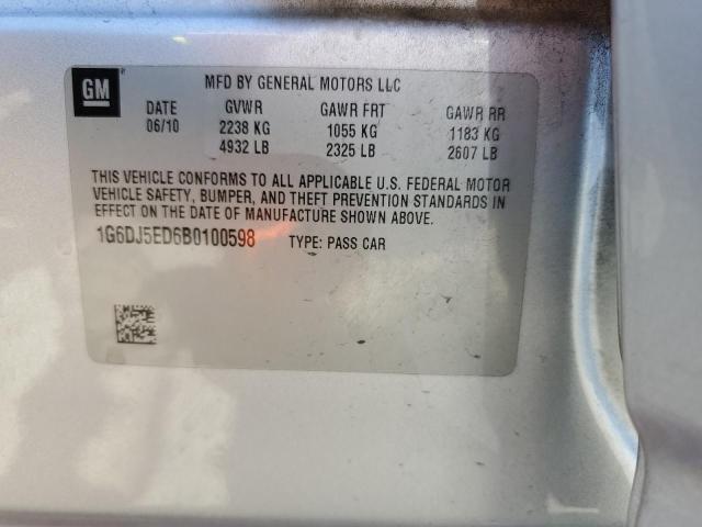 1G6DJ5ED6B0100598 - 2011 CADILLAC CTS PERFORMANCE COLLECTION Gümüş fotoğraf 12