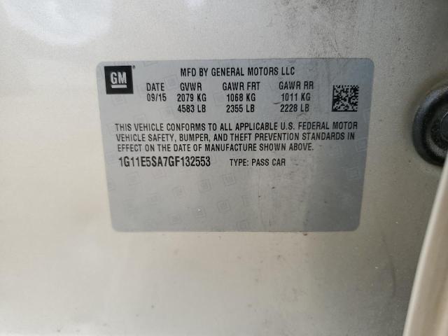 1G11E5SA7GF132553 - 2016 CHEVROLET MALIBU LIM LTZ CREAM photo 12