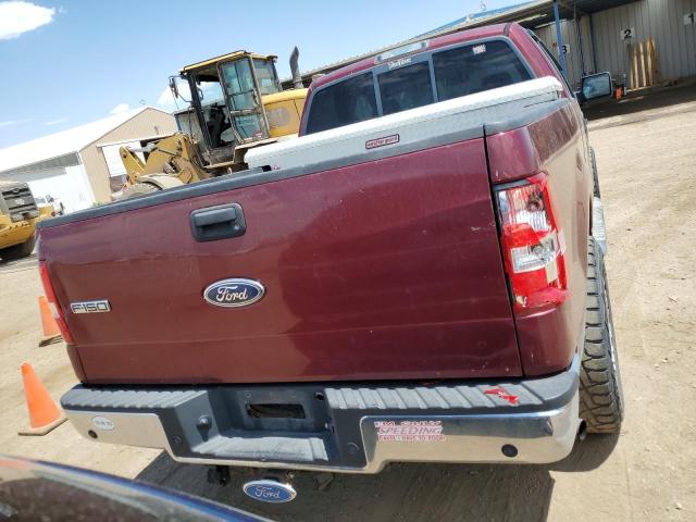 1FTPX14V46NA84020 - 2006 FORD F150 BURGUNDY photo 6