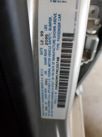 3VWRA29M1YM100748 - 2000 VOLKSWAGEN JETTA GL 银色 照片 12