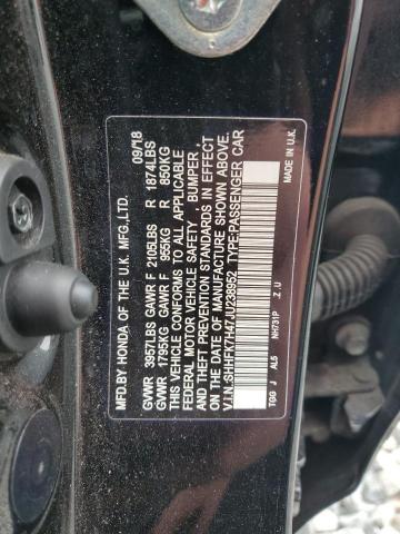 SHHFK7H47JU238952 - 2018 HONDA CIVIC SPORT Schwarz Foto 12