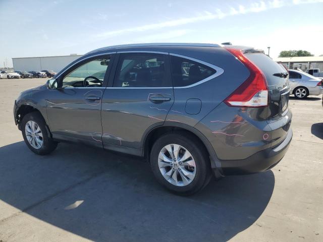 2HKRM4H74DH677114 - 2013 HONDA CR-V EXL GRAY photo 2