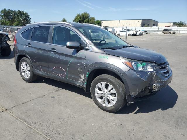 2HKRM4H74DH677114 - 2013 HONDA CR-V EXL GRAY photo 4