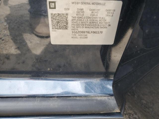 1G1ZD5ST6LF061170 - 2020 CHEVROLET MALIBU LT BLUE photo 12