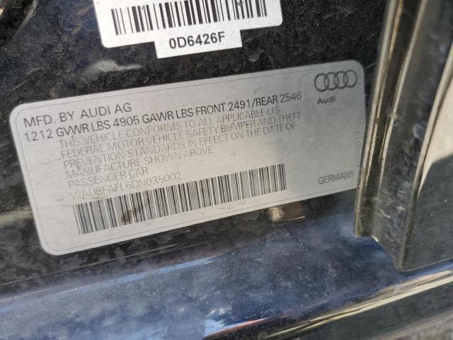 WAUBFAFL6DN035002 - 2013 AUDI A4 PREMIUM BLACK photo 12