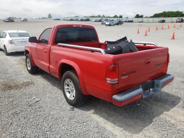 1D7FL36X33S307927 - 2003 DODGE DAKOTA SPORT RED photo 2