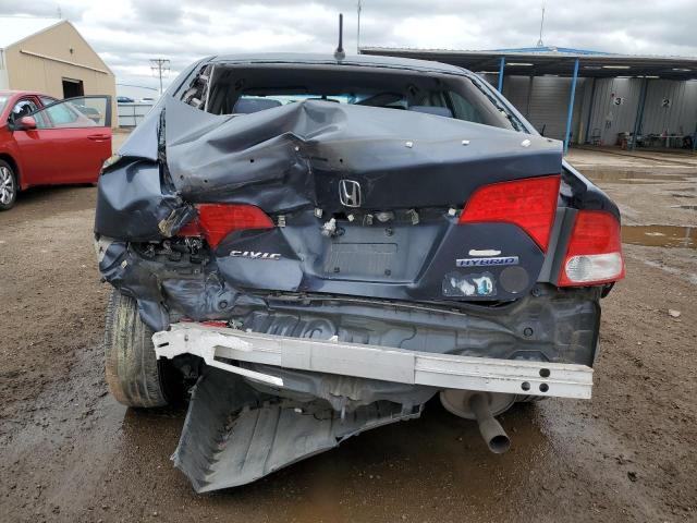 JHMFA3F20AS007245 - 2010 HONDA CIVIC HYBRID BLUE photo 6