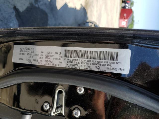 1C6RR6TT0LS135176 - 2020 RAM 1500 CLASS SLT შავი ფოტო 12