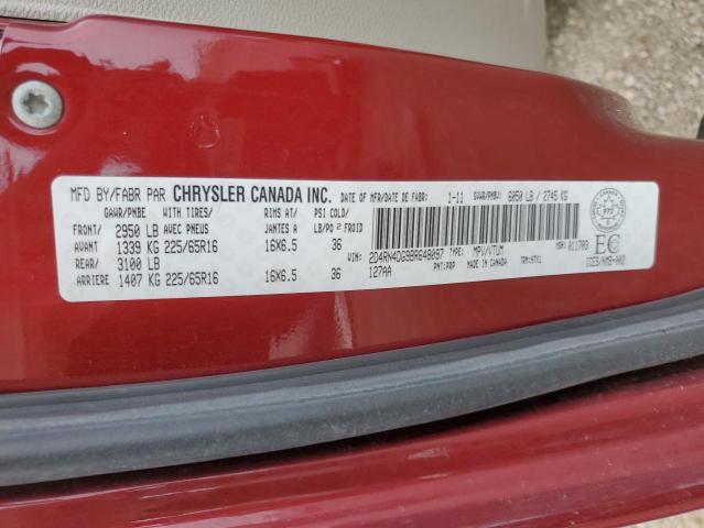 2D4RN4DG9BR648097 - 2011 DODGE GRAND CARA EXPRESS RED photo 14