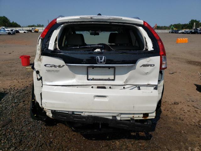 5J6RM4H75DL021719 - 2013 HONDA CR-V EXL WHITE photo 6