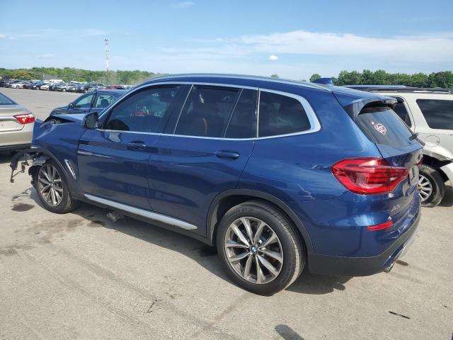 5UXTR9C53KLE18408 - 2019 BMW X3 XDRIVE30I BLUE photo 2