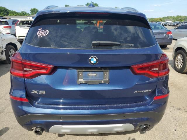 5UXTR9C53KLE18408 - 2019 BMW X3 XDRIVE30I BLUE photo 6