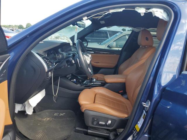 5UXTR9C53KLE18408 - 2019 BMW X3 XDRIVE30I BLUE photo 7