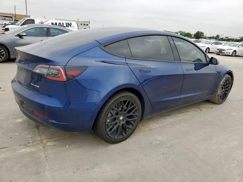 5YJ3E1EB7NF235664 - 2022 TESLA MODEL 3 Mavi foto 3