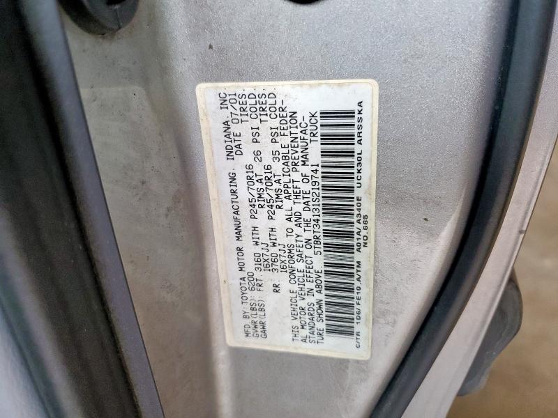 5TBRT34131S219741 - 2001 TOYOTA TUNDRA ACCESS CAB 银色 照片 12