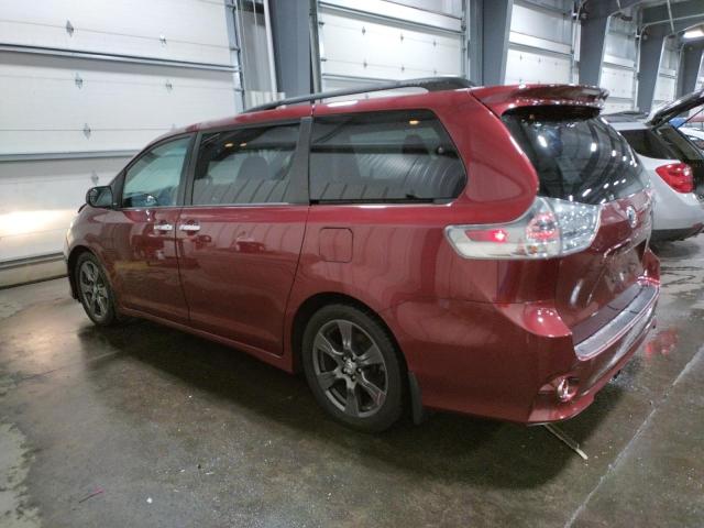 5TDXZ3DC8HS875457 - 2017 TOYOTA SIENNA SE RED photo 2