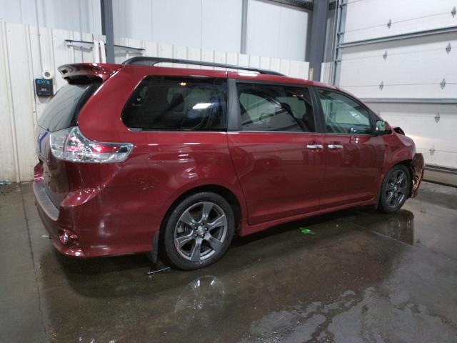 5TDXZ3DC8HS875457 - 2017 TOYOTA SIENNA SE RED photo 3