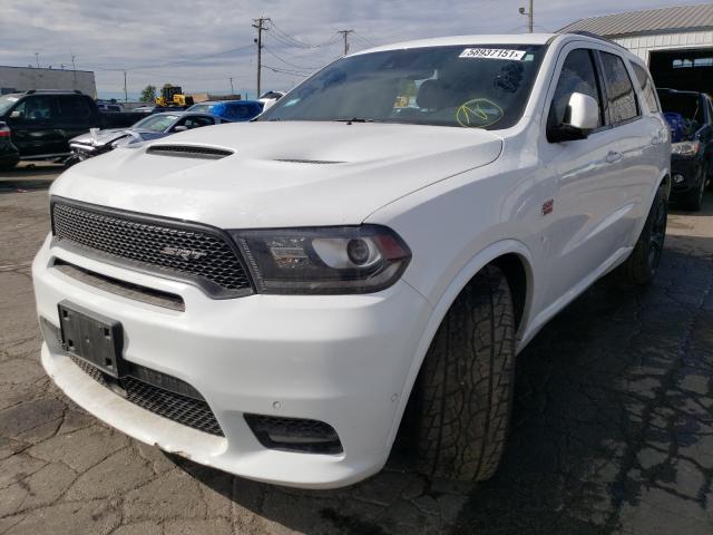 1C4SDJGJ1JC255368 - 2018 DODGE DURANGO SRT WHITE photo 2