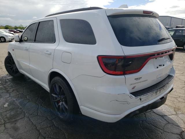 1C4SDJGJ1JC255368 - 2018 DODGE DURANGO SRT WHITE photo 3