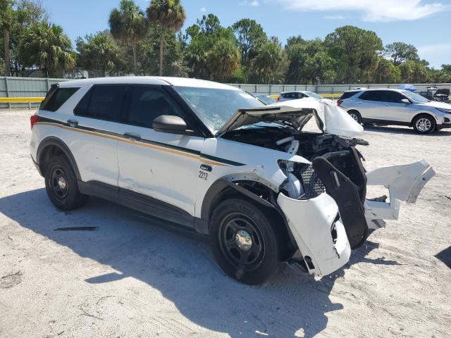 1FM5K8AB7NGA07665 - 2022 FORD EXPLORER POLICE INTERCEPTOR WHITE photo 4