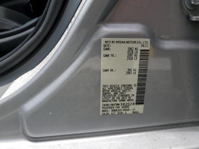 1N4BL4BV2MN382028 - 2021 NISSAN ALTIMA S SILVER photo 12