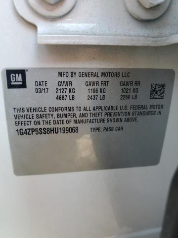 1G4ZP5SS8HU199068 - 2017 BUICK LACROSSE ESSENCE WHITE photo 12