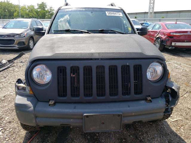 1J8GL38K76W158119 - 2006 JEEP LIBERTY RENEGADE GRAY photo 5