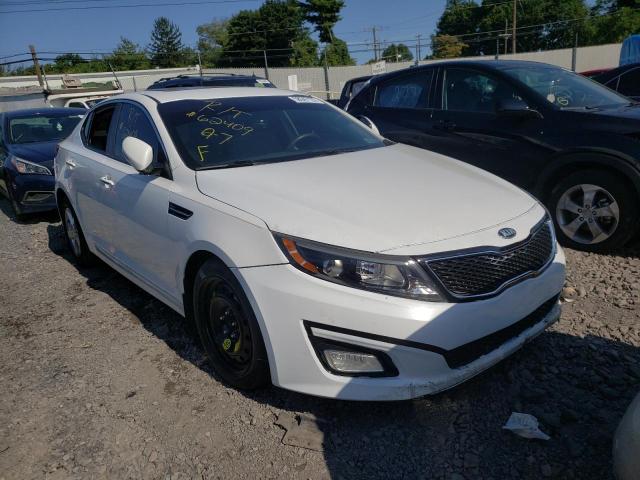 KNAGM4A70F5623780 - 2015 KIA OPTIMA WHITE photo 1