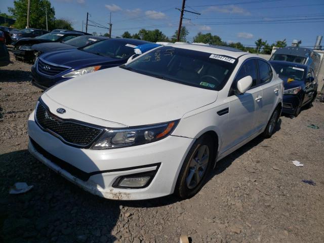 KNAGM4A70F5623780 - 2015 KIA OPTIMA WHITE photo 2