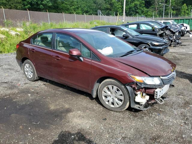 19XFB2F55CE110394 - 2012 HONDA CIVIC LX BURGUNDY photo 4