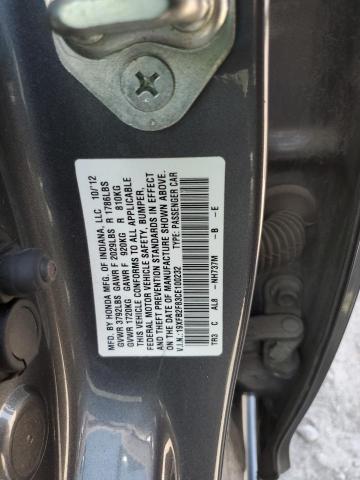 19XFB2F83CE100232 - 2012 HONDA CIVIC EX GRAY photo 12