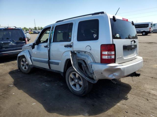 1J8GN28K78W227821 - 2008 JEEP LIBERTY SPORT SILVER photo 2