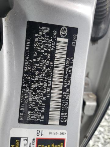 4T1BK1EB1DU069129 - 2013 TOYOTA AVALON BASE SILVER photo 12