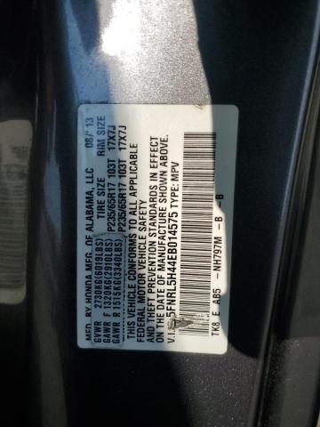 5FNRL5H44EB014575 - 2014 HONDA ODYSSEY EX GRAY photo 13