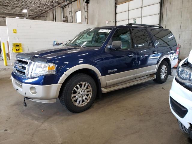 1FMFK18537LA29247 - 2007 FORD EXPEDITION EL EDDIE BAUER BLUE photo 1