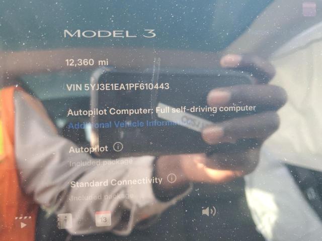 5YJ3E1EA1PF610443 - 2023 TESLA MODEL 3 GRAY photo 9