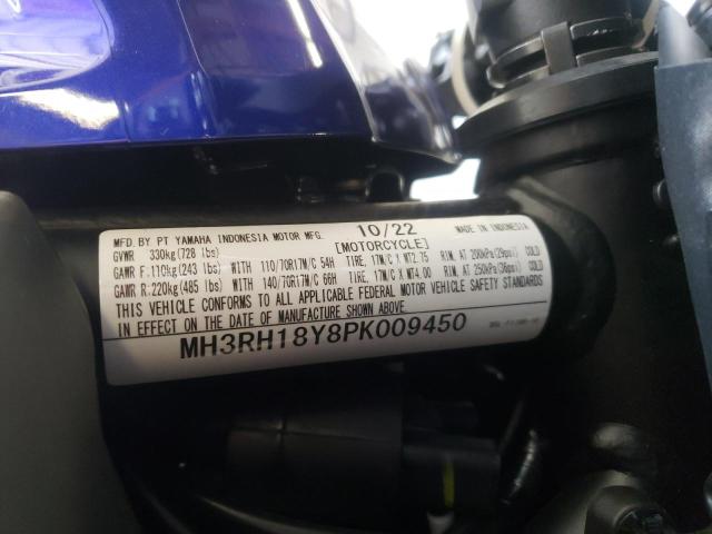 MH3RH18Y8PK009450 - 2023 YAMAHA YZFR3 A BLUE photo 10