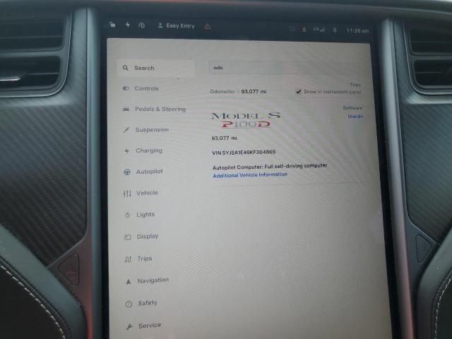 5YJSA1E46KF304865 - 2019 TESLA MODEL S 红色 照片 9