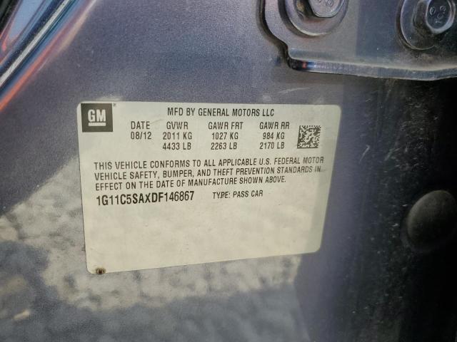 1G11C5SAXDF146867 - 2013 CHEVROLET MALIBU 1LT BLUE photo 12