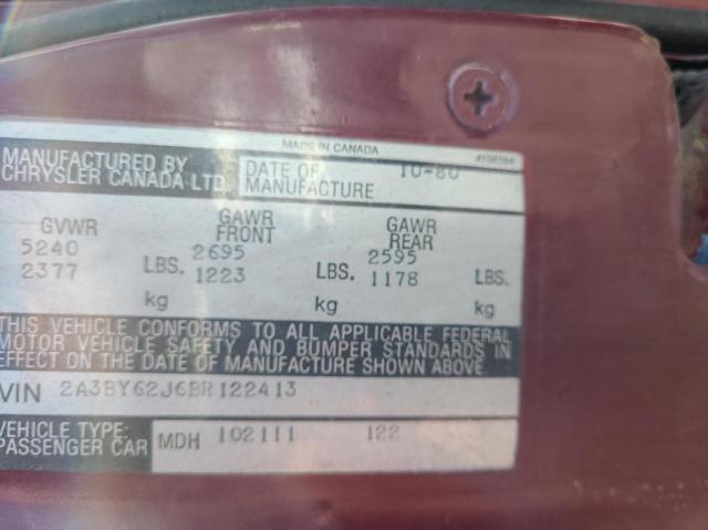 2A38Y62J68R122113 - 1981 CHRYSLER IMPERIAL RED photo 10