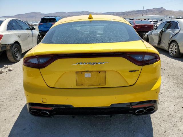 KNAE35LC2J6020648 - 2018 KIA STINGER GT YELLOW photo 6