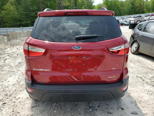 MAJ6P1UL4JC237435 - 2018 FORD ECOSPORT SE წითელი ფოტო 6