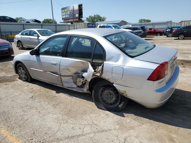 1HGES15522L000773 - 2002 HONDA CIVIC LX SILVER photo 2