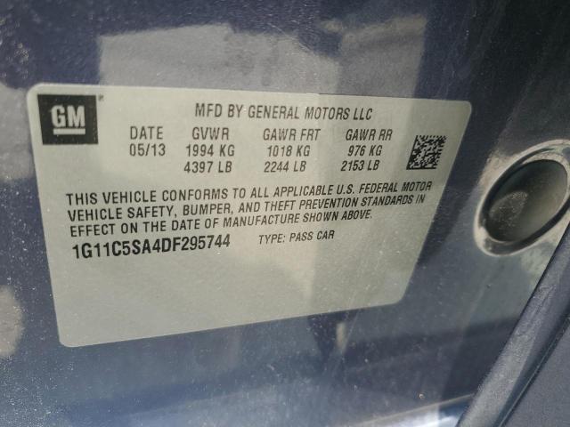 1G11C5SA4DF295744 - 2013 CHEVROLET MALIBU 1LT BLUE photo 12